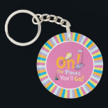 Dr. Seuss | Oh, The Places You'll Go! Key Ring<br><div class="desc">This cute Dr. Seuss sticker is the perfect gift for your graduate.</div>