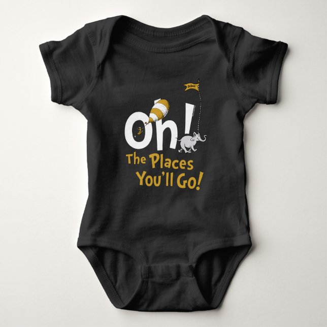 Dr. Seuss | Oh, The Places You'll Go! Retro Baby Bodysuit (Front)