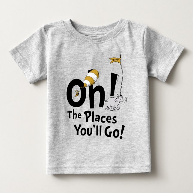Dr. Seuss | Oh, The Places You'll Go! Retro Baby T-Shirt (Front)
