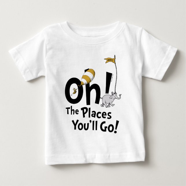 Dr. Seuss | Oh, The Places You'll Go! Retro Baby T-Shirt (Front)