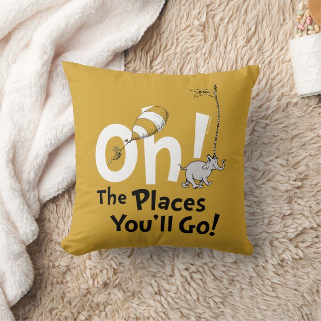 Dr. Seuss | Oh, The Places You'll Go! Retro Cushion (Blanket)