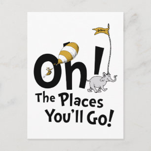 Dr. Seuss   Oh, The Places You'll Go! Retro Postcard