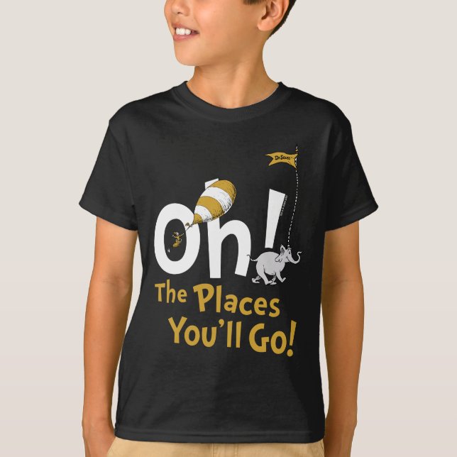 Dr. Seuss | Oh, The Places You'll Go! Retro T-Shirt (Front)
