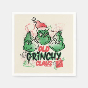 Dr. Seuss Old Grinch Claus Napkin