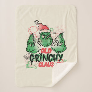 Dr. Seuss   Old Grinch Claus Sherpa Blanket