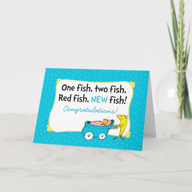 Dr. Seuss | One Fish - Baby Boy Congratulations Card (Front)