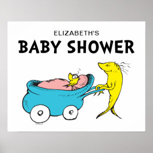 Dr. Seuss One Fish - Baby Shower Poster
