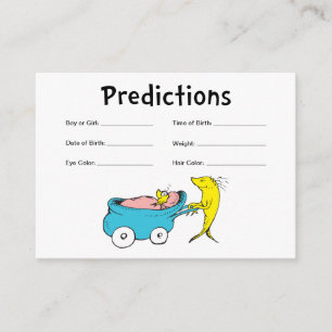 Dr. Seuss   One Fish - Boy Baby Predictions Enclosure Card