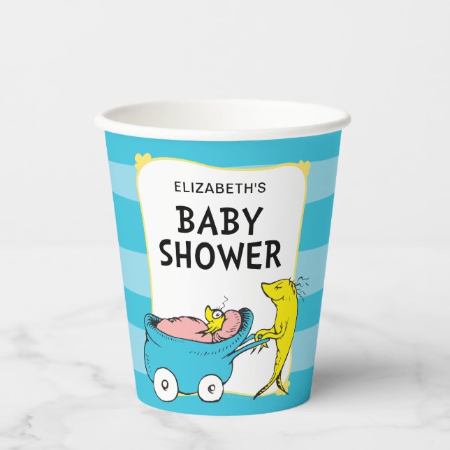 Dr. Seuss | One Fish - Boy Baby Shower Paper Cups (Front)