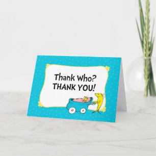 Dr. Seuss One Fish - Boy Baby Shower Thank You Card