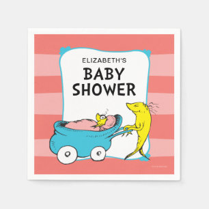 Dr. Seuss One Fish - Girl Baby Shower Napkin