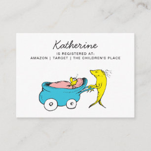 Dr. Seuss   One Fish - Girl Baby Shower Registry Enclosure Card