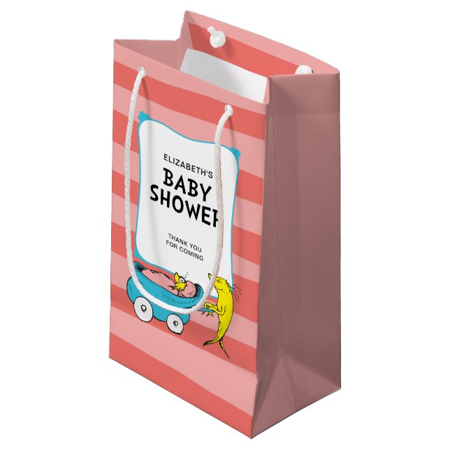 Dr. Seuss | One Fish - Girl Baby Shower Small Gift Bag (Front Angled)