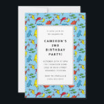 Dr. Seuss - One Fish, Two Fish | Kids Birthday Invitation<br><div class="desc">Make a splash with these fin-tastic invitations inspired by Dr. Seuss's beloved book,  One Fish Two Fish Red Fish Blue Fish.

These invitations are perfect for bringing the wackiness and wonder of Dr. Seuss to your child's birthday celebration.</div>