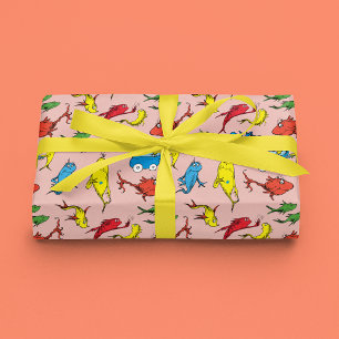 Dr. Seuss   One Fish Two Fish Pattern Wrapping Paper Sheet