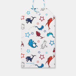 Dr. Seuss One Fish Two Fish Star Pattern Gift Tags
