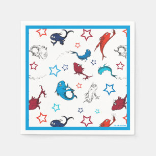 Dr. Seuss   One Fish Two Fish Star Pattern Napkin