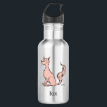 Dr. Seuss | Pink Fox 532 Ml Water Bottle<br><div class="desc">This officially licensed Dr. Seuss design features a classic, minimalist illustration of the whimsical pink fox character. The character is depicted sitting with its eyes closed and a bushy tail, accompanied by the word "fox" and the authentic Dr. Seuss signature. This simple yet recognisable artwork captures the charming, hand-drawn style...</div>