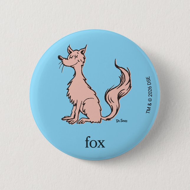 Dr. Seuss | Pink Fox 6 Cm Round Badge (Front)