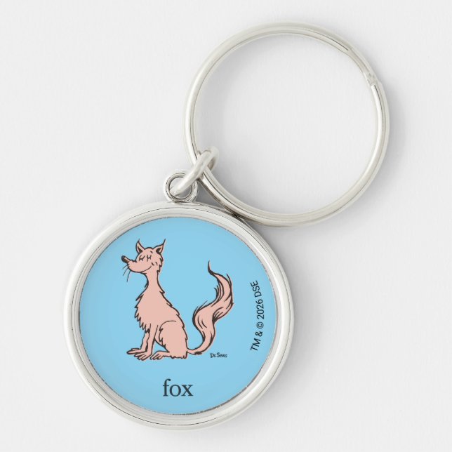 Dr. Seuss | Pink Fox Key Ring (Front)