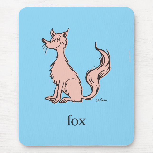 Dr. Seuss | Pink Fox Mouse Pad (Front)