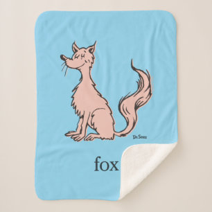 Dr. Seuss Pink Fox Sherpa Blanket