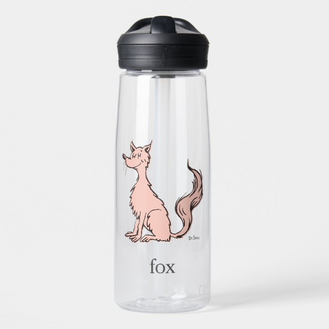 Dr. Seuss | Pink Fox Water Bottle (Front)