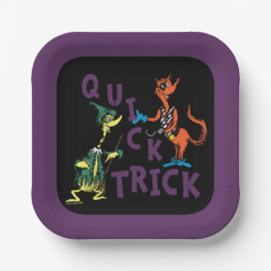 Dr. Seuss   Quick Trick Halloween Graphic Paper Plate