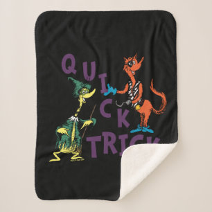 Dr. Seuss   Quick Trick Halloween Graphic Sherpa Blanket