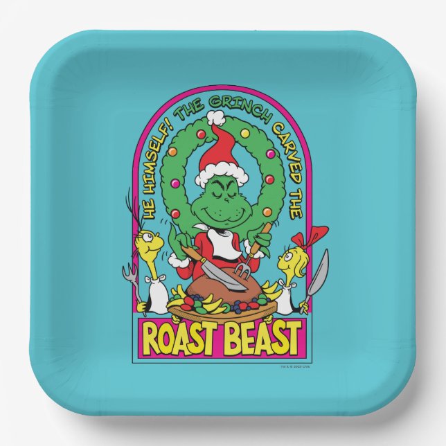 Dr. Seuss | Roast Beast Graphic Paper Plate (Front)