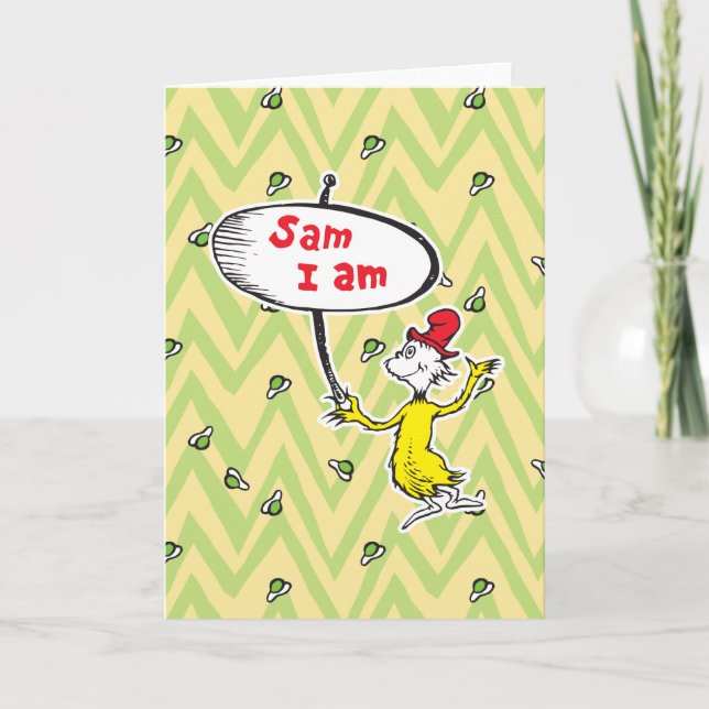 Dr. Seuss | Sam-I-Am Holding Sign Card (Front)