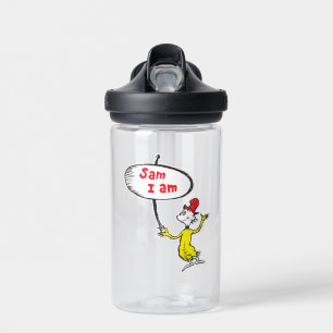 Dr. Seuss Sam-I-Am Holding Sign Water Bottle