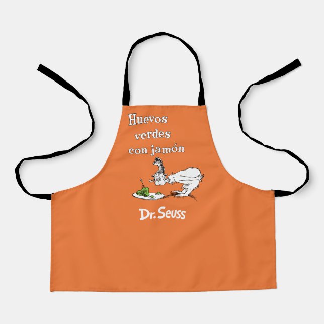 Dr. Seuss Spanish Green Eggs and Ham Apron (Front)