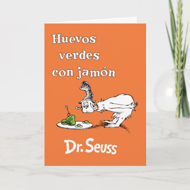 Dr. Seuss Spanish Green Eggs and Ham Card (Front)