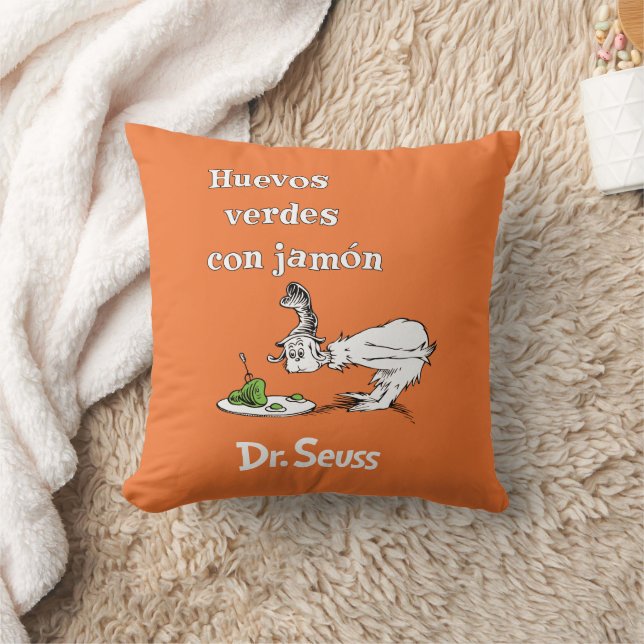 Dr. Seuss Spanish Green Eggs and Ham Cushion (Blanket)
