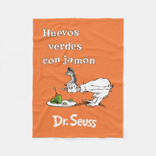Dr. Seuss Spanish Green Eggs and Ham Fleece Blanket