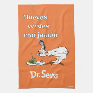 Dr. Seuss Spanish Green Eggs and Ham Tea Towel
