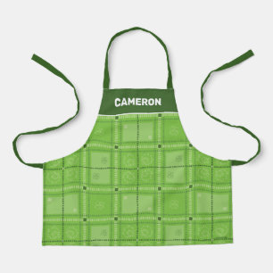 Dr. Seuss   St. Patrick's Day Plaid Pattern Apron