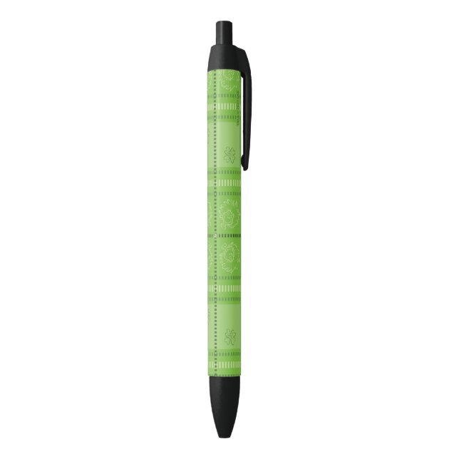 Dr. Seuss | St. Patrick's Day Plaid Pattern Black Ink Pen (Bottom (Vertical))
