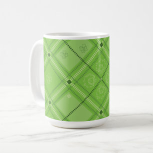 Dr. Seuss   St. Patrick's Day Plaid Pattern Coffee Mug