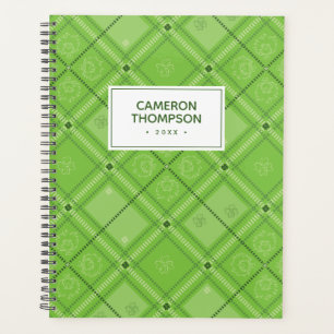 Dr. Seuss St. Patrick's Day Plaid Pattern Planner