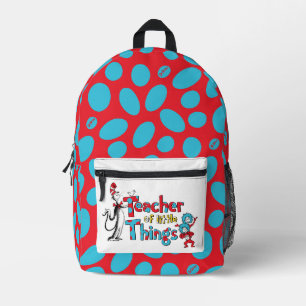 Dr. Seuss   Teacher of little Things Printed Backpack