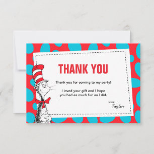 Dr. Seuss The Cat in the Hat Birthday Thank You Card