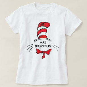 Dr. Seuss   The Cat in the Hat Custom Teacher Name T-Shirt
