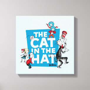 Dr. Seuss The Cat in the Hat Logo - Characters Canvas Print