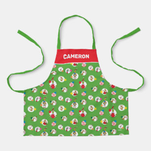 Dr Seuss The Grinch Christmas Polka Dots Apron