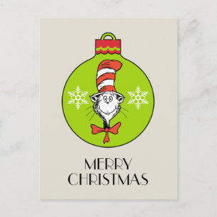 Dr Seuss   The Grinch   Classic The Cat in the Hat Holiday Postcard