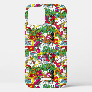 Dr. Seuss   The Grinch Colourful Pattern iPhone 12 Pro Case