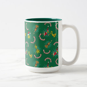 Dr Seuss   The Grinch   Merry Grinchmas Pattern Two-Tone Coffee Mug