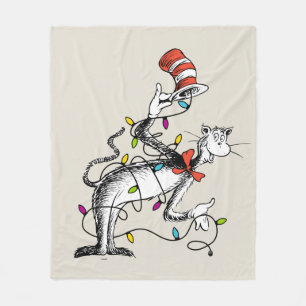 Dr. Seuss   The Grinch   Mischievous Cat in the Ha Fleece Blanket